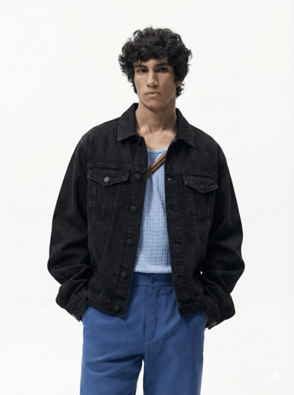 Alcen Shadow Wash Loose-Fit Denim Jacket