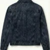 Alcen Noir Acid-Wash Loose-Fit Denim Jacket