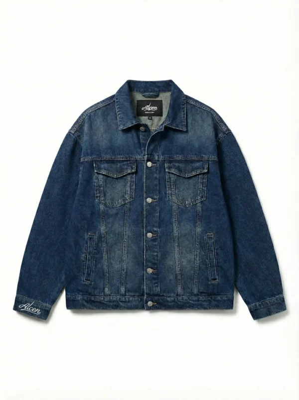 ALCEN Classic Indigo Loose-Fit Denim Jacket