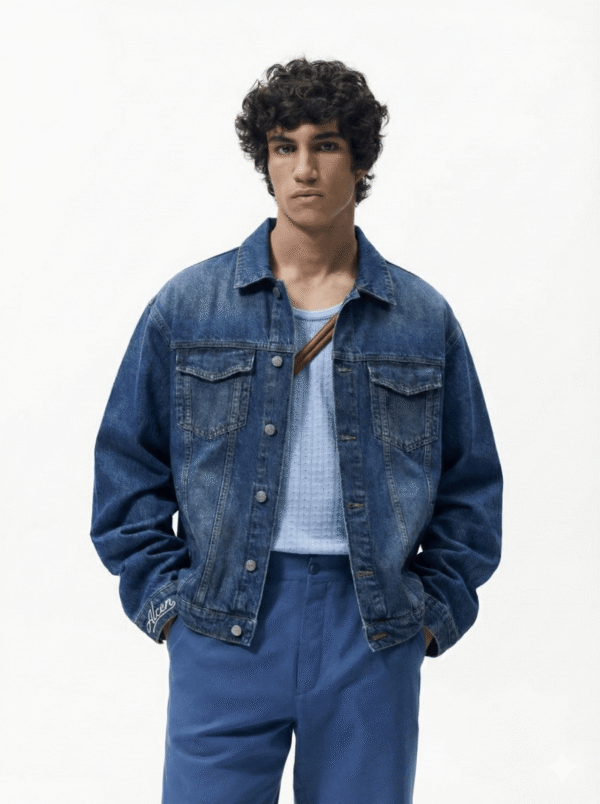 ALCEN Classic Indigo Loose-Fit Denim Jacket